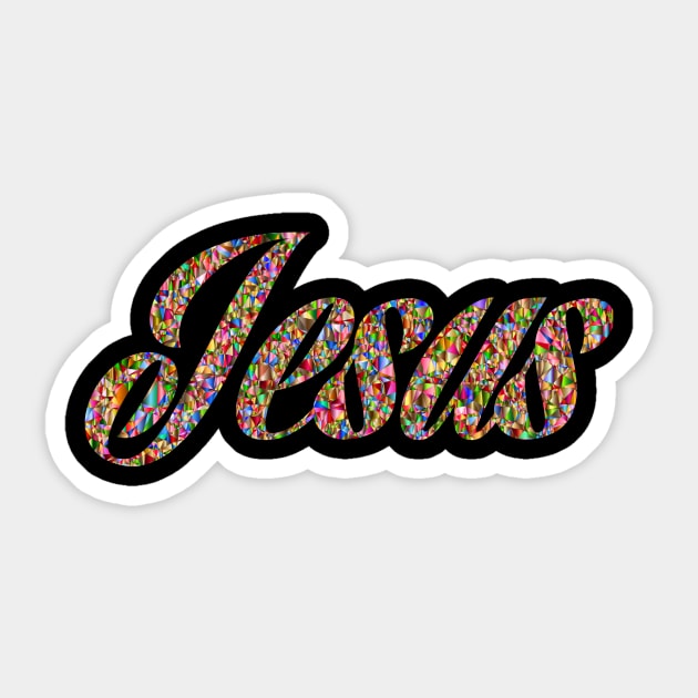 JESUS His name the Word the Son bible quote Jesus God - worship witness - Christian design Sticker by Mummy_Designs